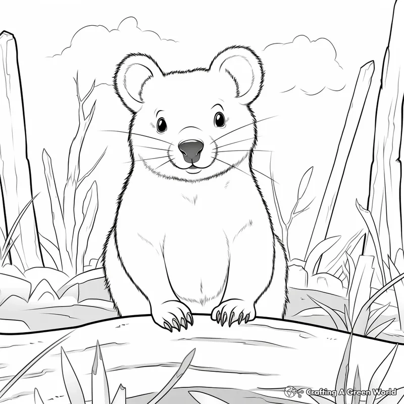 Tải ảnh quokka tô màu chất lượng cao