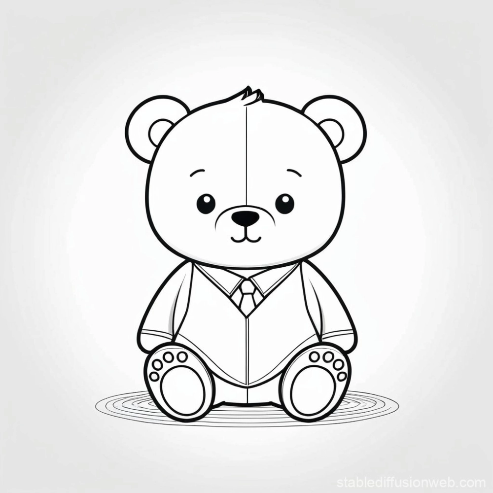 99+ Tranh tô màu gấu chibi cute, miễn phí cho bé