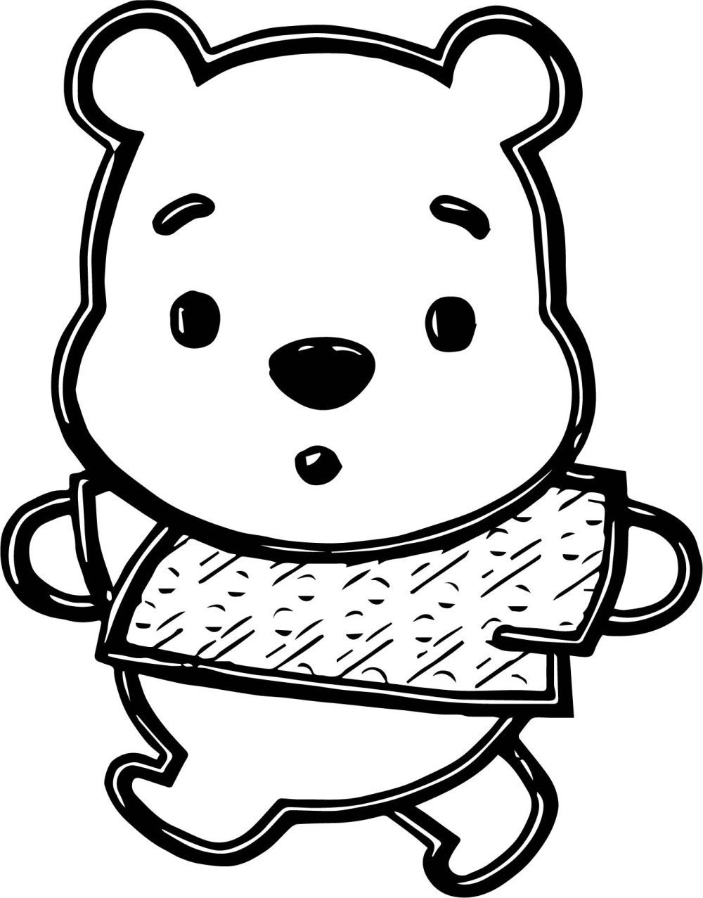 Tô màu gấu chibi phiên bản Noel