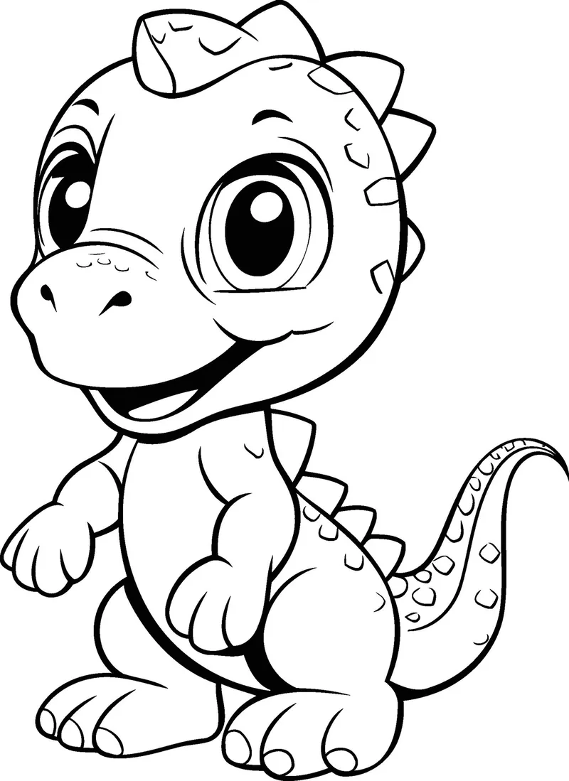 Khủng long con chibi đang chơi trốn tìm