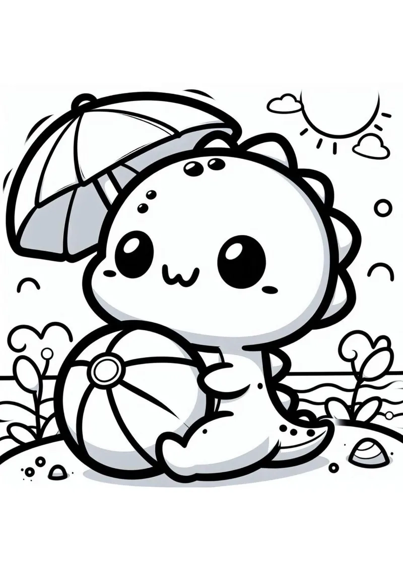 Mẫu tô màu khủng long cho bé trai cực ngầu