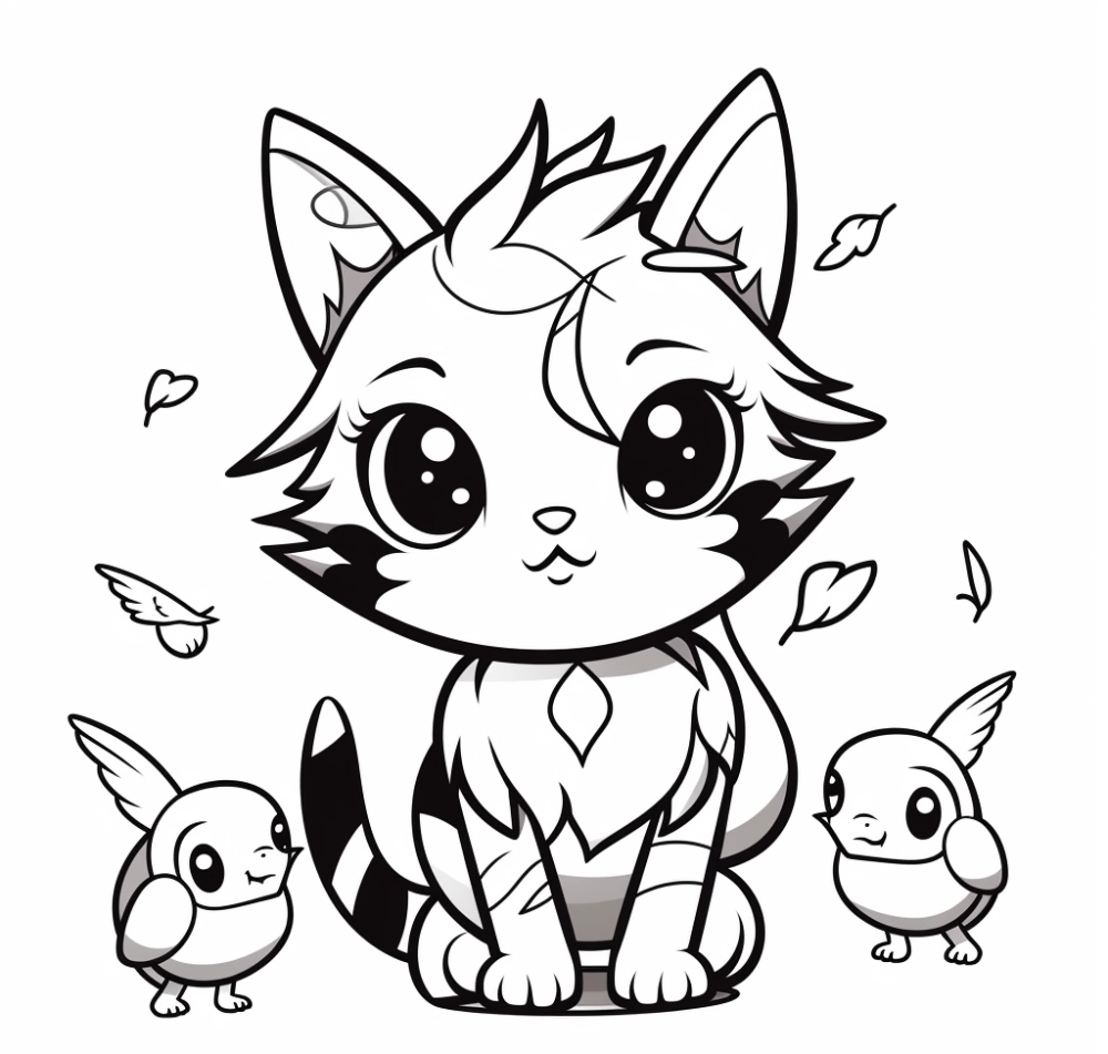 Tổng hợp 99+ tranh tô màu Mèo Chibi siêu đáng yêu