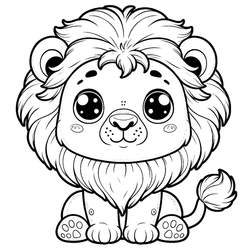 Chúa sơn lâm chibi và vương miện