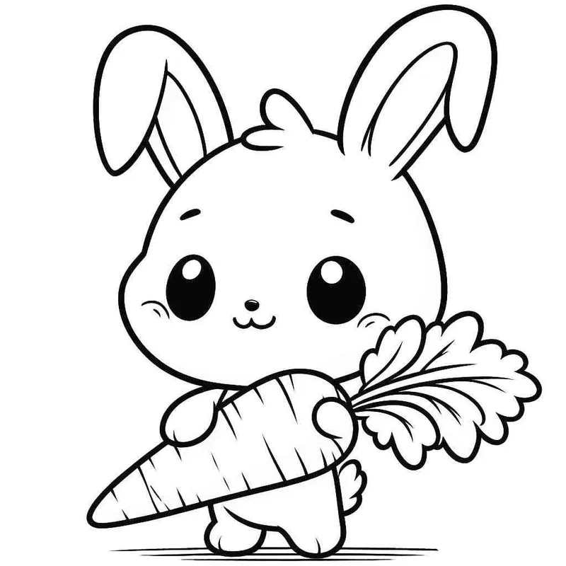 Những hình tô màu thỏ cute nhất