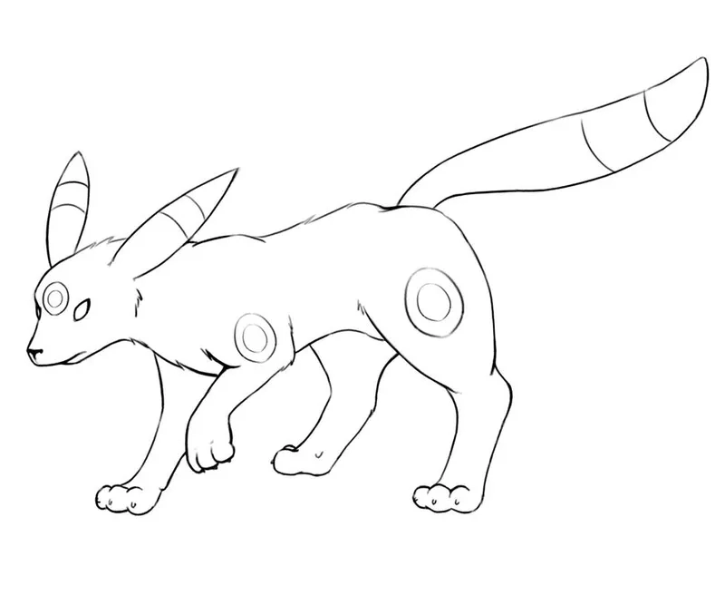 Một mẫu tô màu Umbreon độc đáo