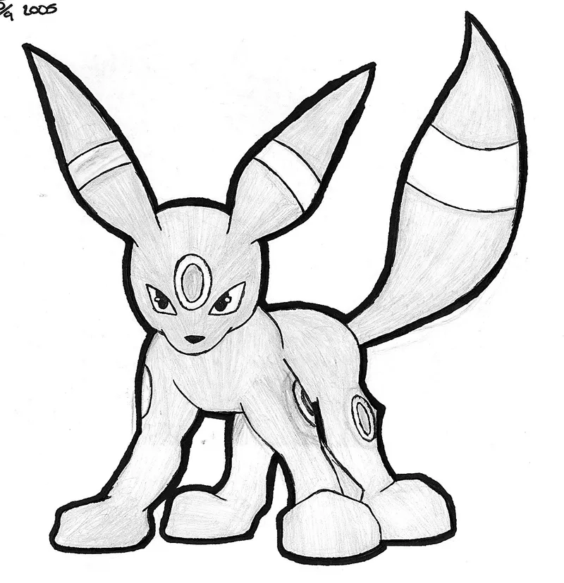 Sẵn sàng để in hình umbreon chất lượng cao