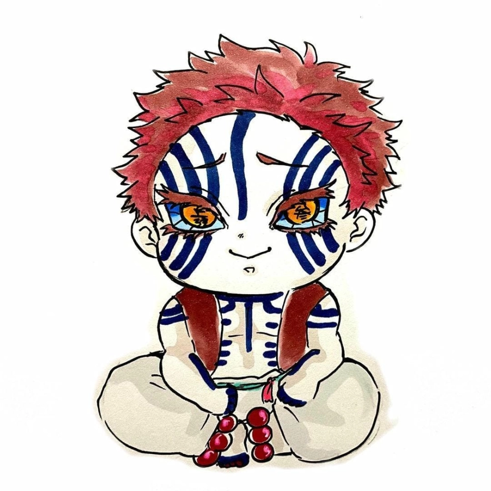 Một mẫu chibi Akaza ngộ nghĩnh