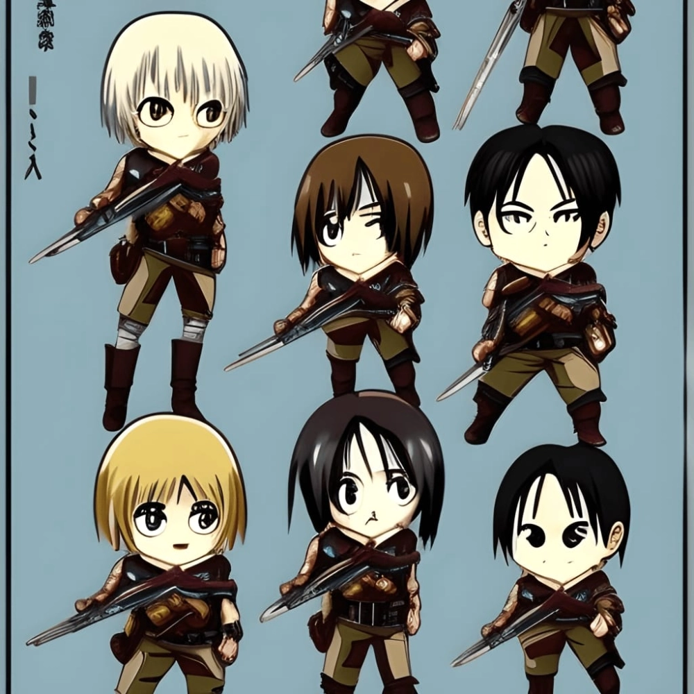 Bộ sưu tập attack on titan sticker ngộ nghĩnh