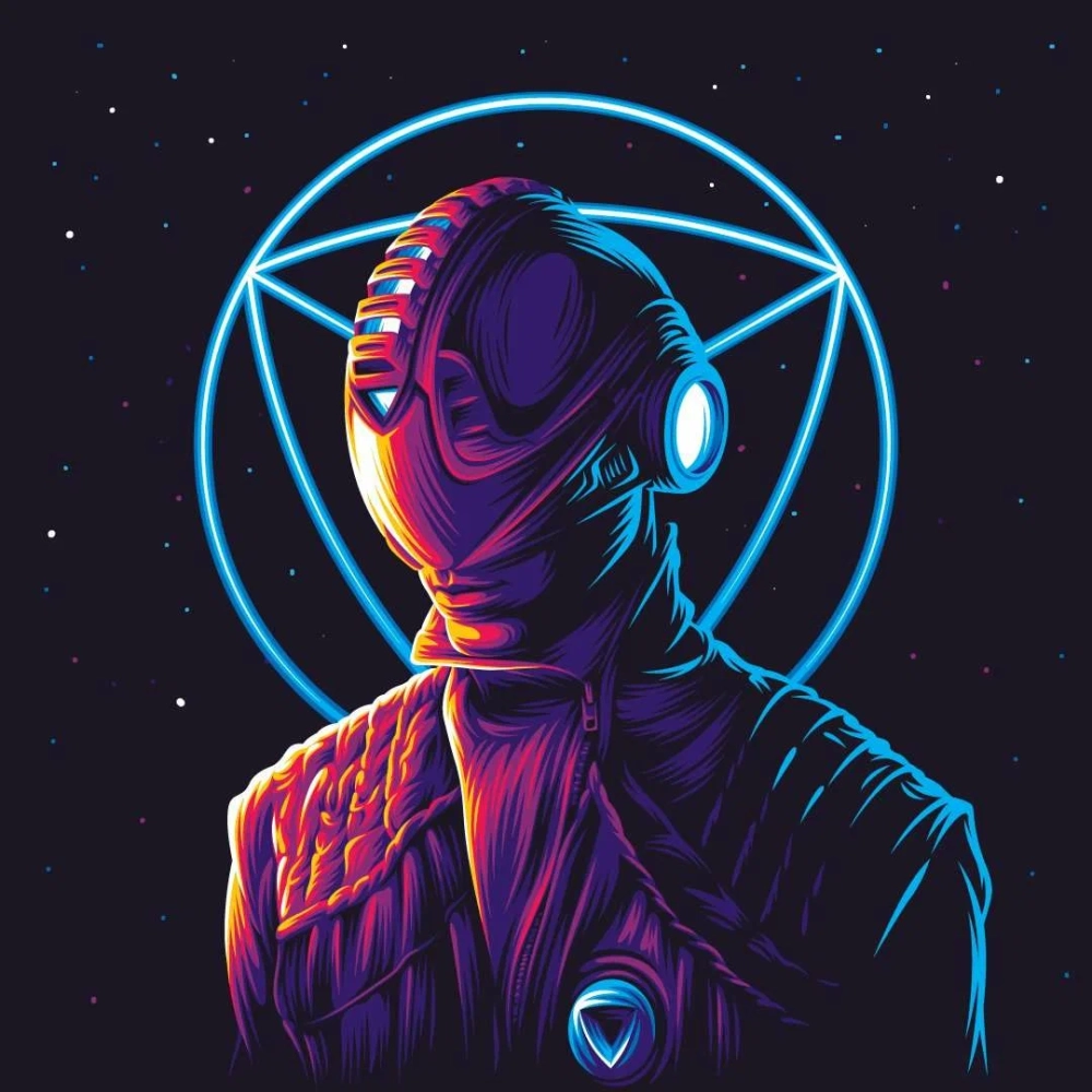 Vẻ đẹp quyến rũ của một avatar neon girl