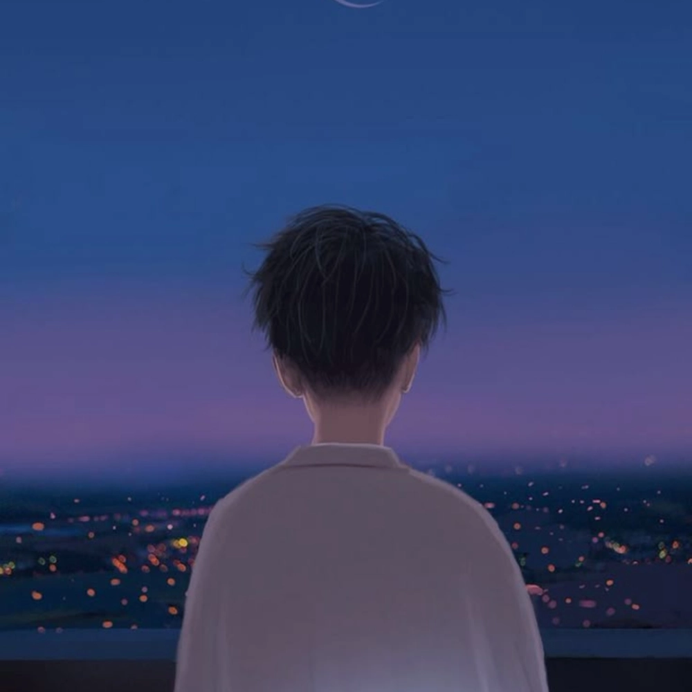 Một chàng trai với avatar sad boy che mặt