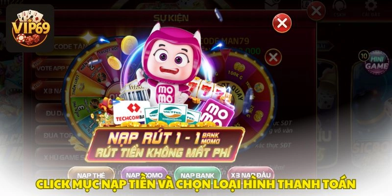 Các bước nhập cuộc tại cổng game bài đổi thưởng Vip69
