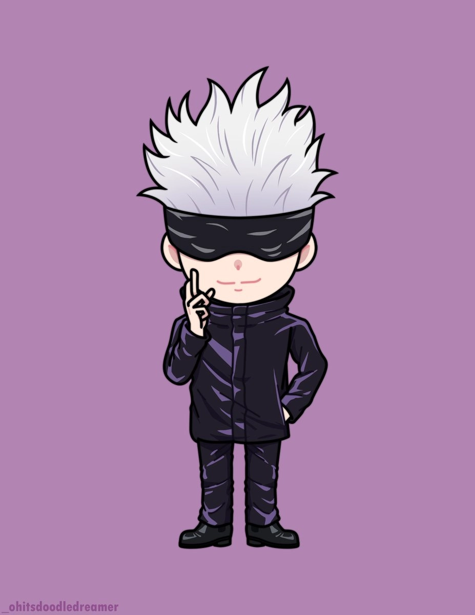 Nét vẽ trong một tác phẩm chibi Gojo art