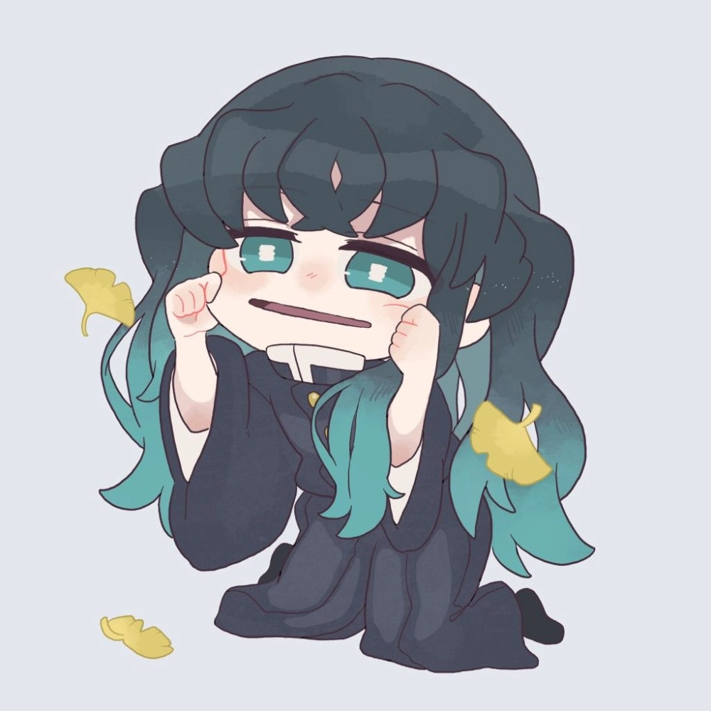 Thủy Trụ Giyuu với tạo hình hashira chibi