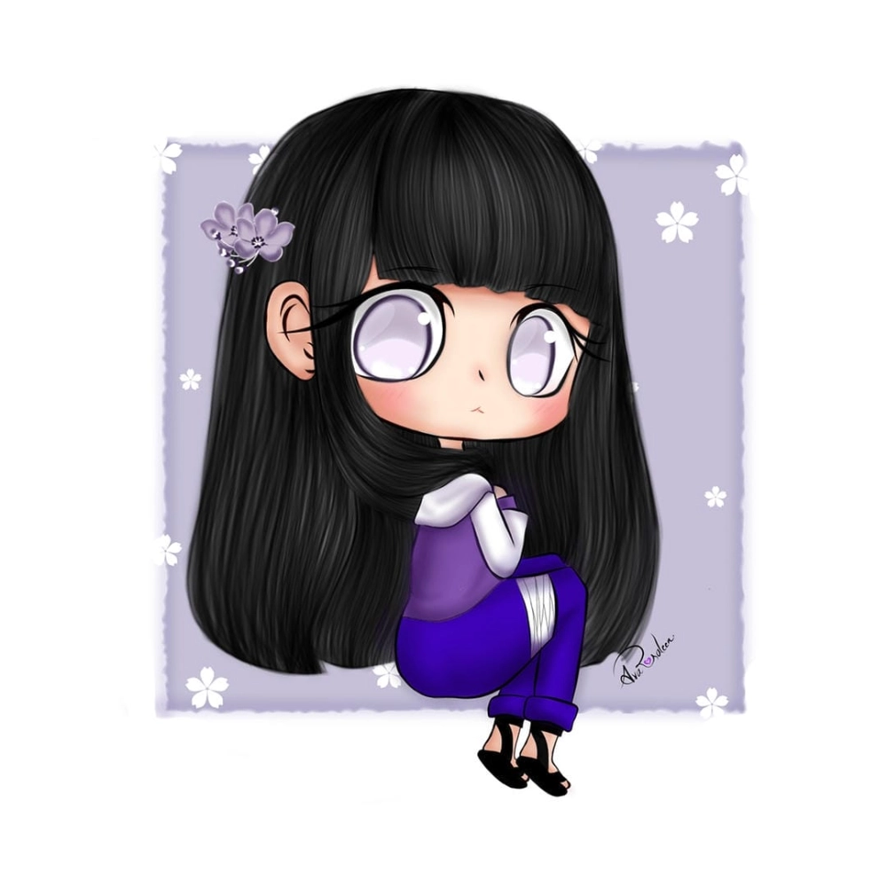 Một mẫu Hinata chibi fanart đầy màu sắc