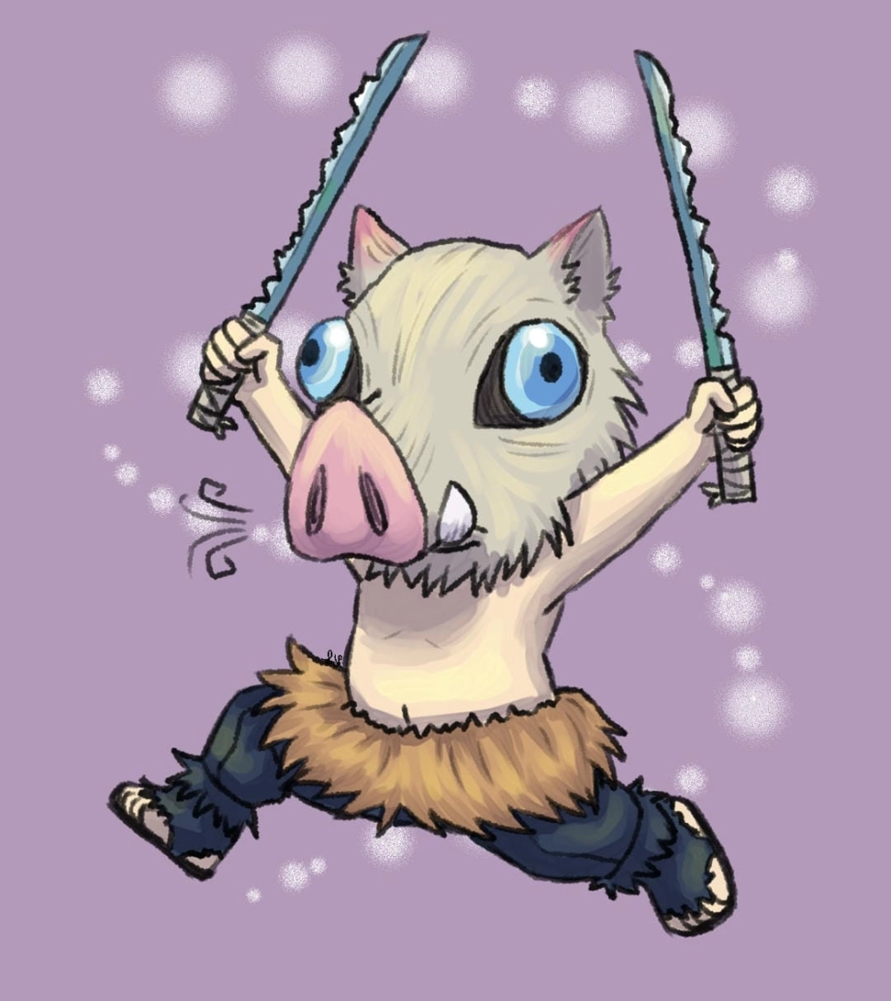 Một tác phẩm inosuke fanart theo phong cách chibi