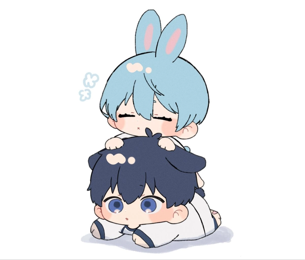 Biểu cảm quyết tâm của cute isagi chibi khi tìm ra mảnh ghép cuối cùng