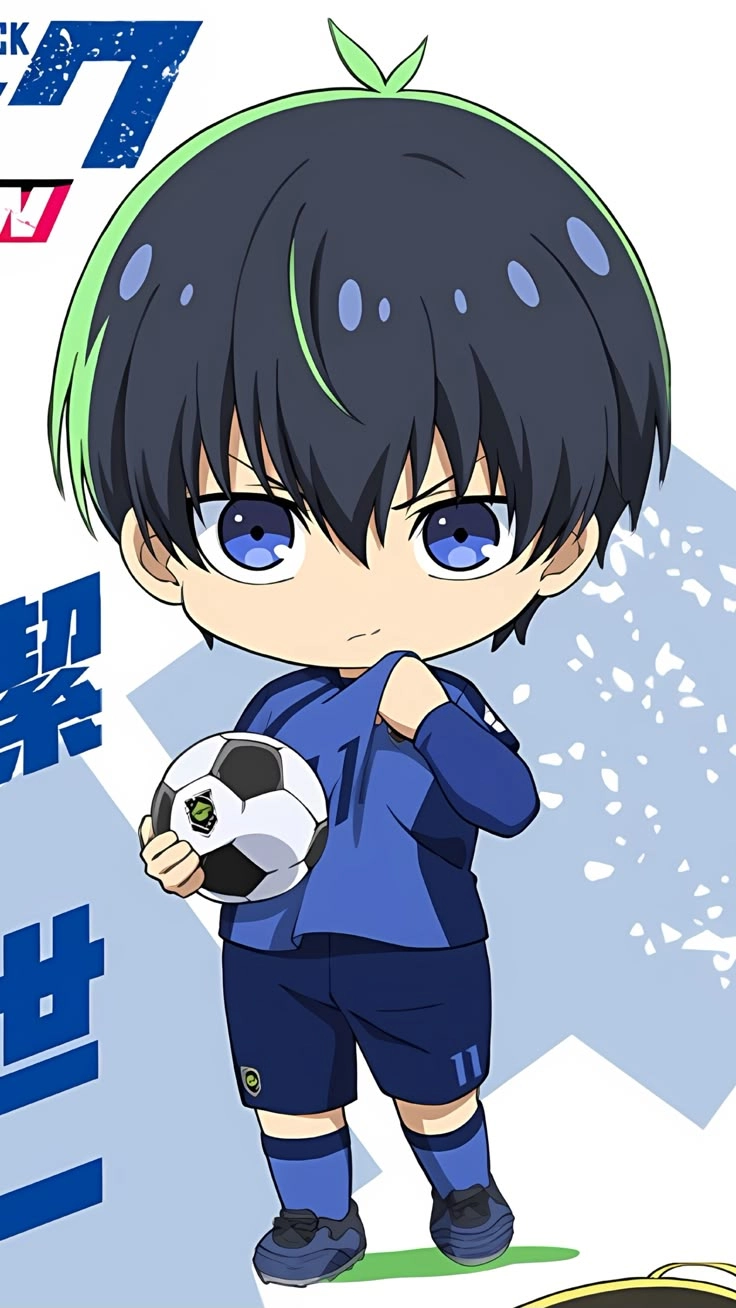 Mẫu Isagi Chibi Plush mềm mại cho fan ôm