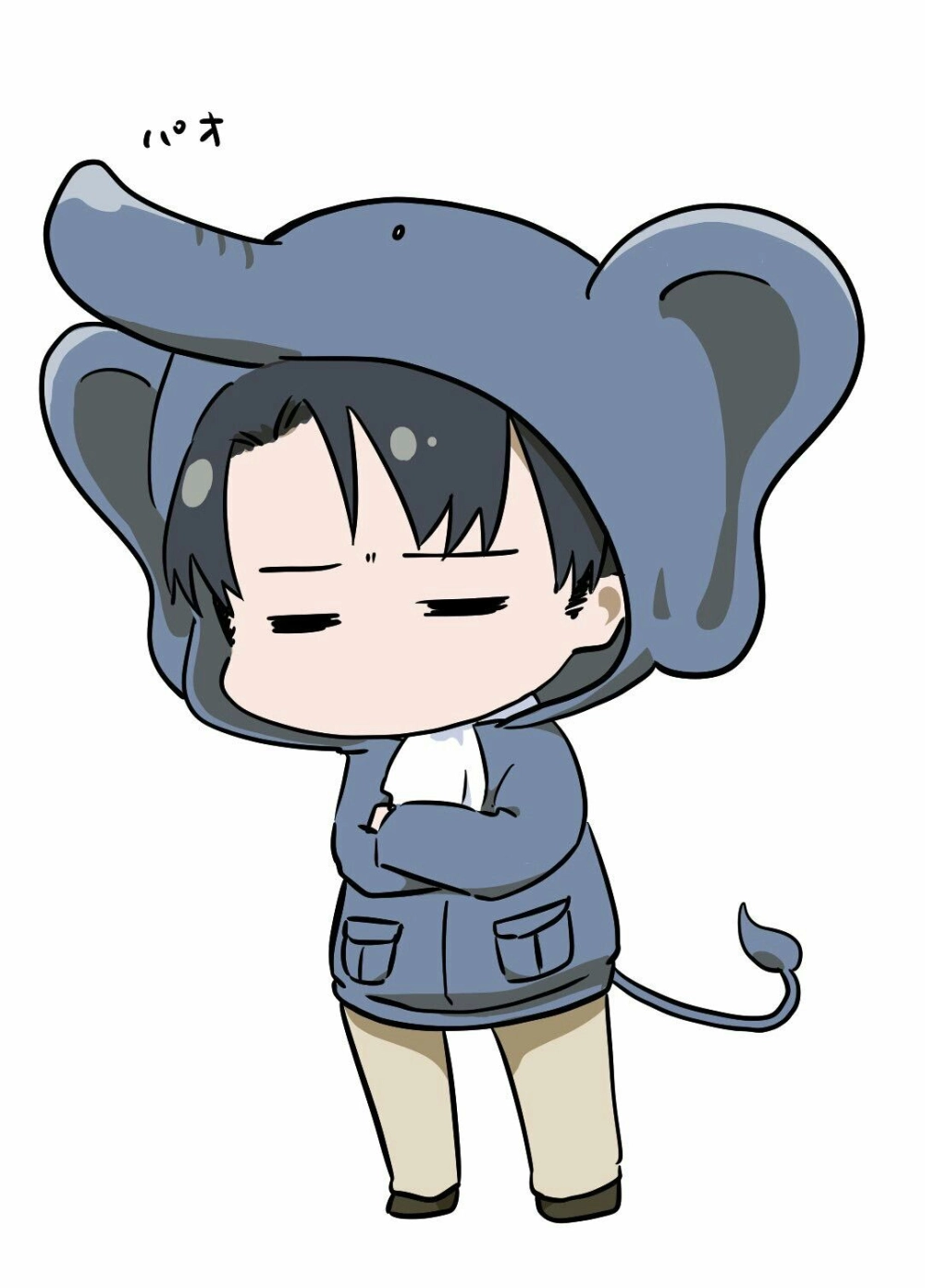 Hình ảnh Levi Chibi cleaning dọn dẹp quen thuộc