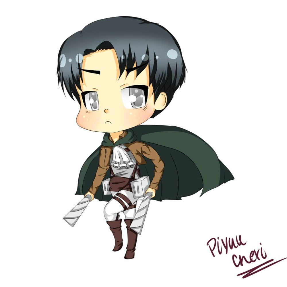 Binh trưởng Levi Ackerman Chibi trong bộ quân phục