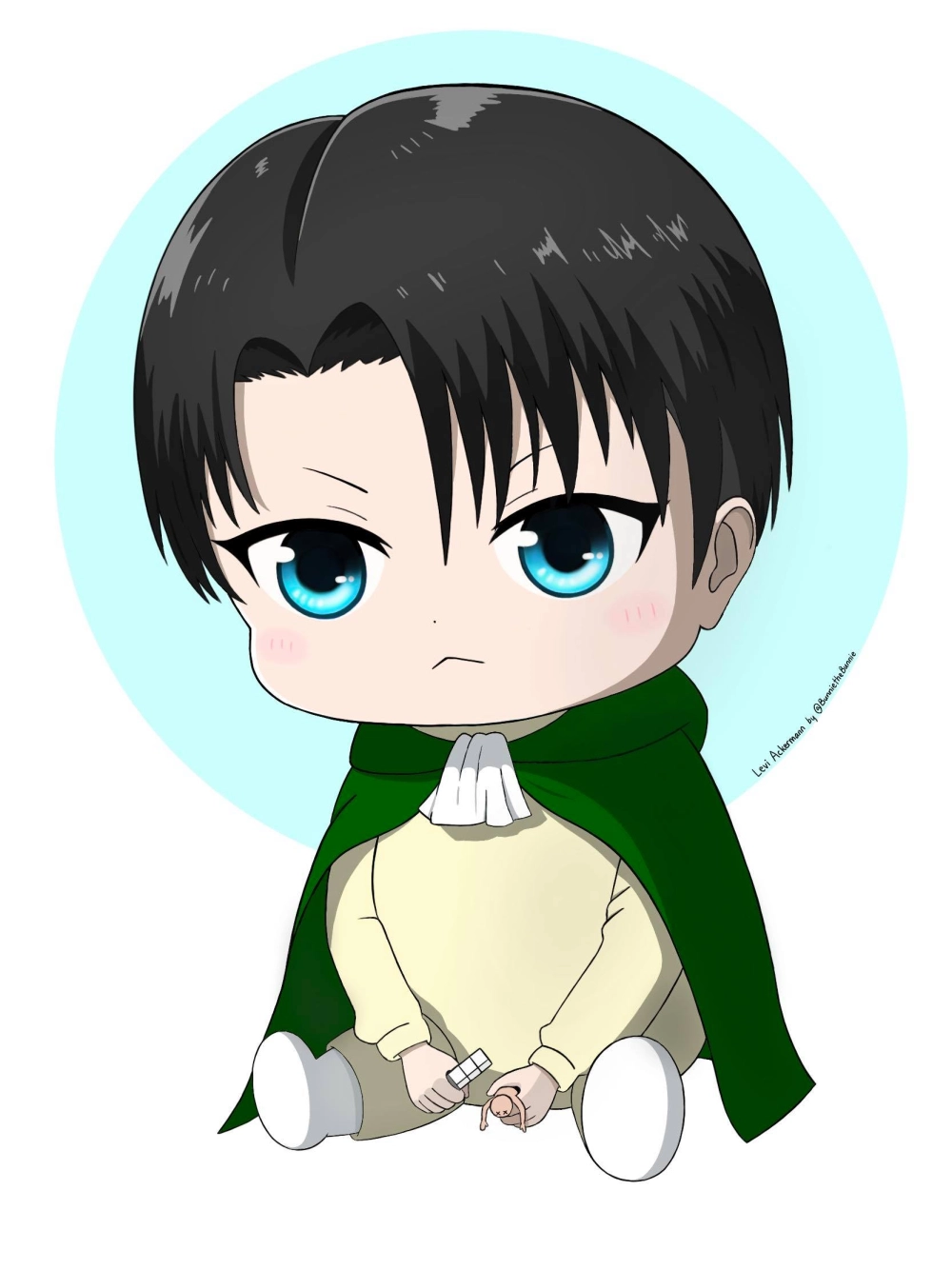 Khoảnh khắc Chibi Levi thưởng thức trà