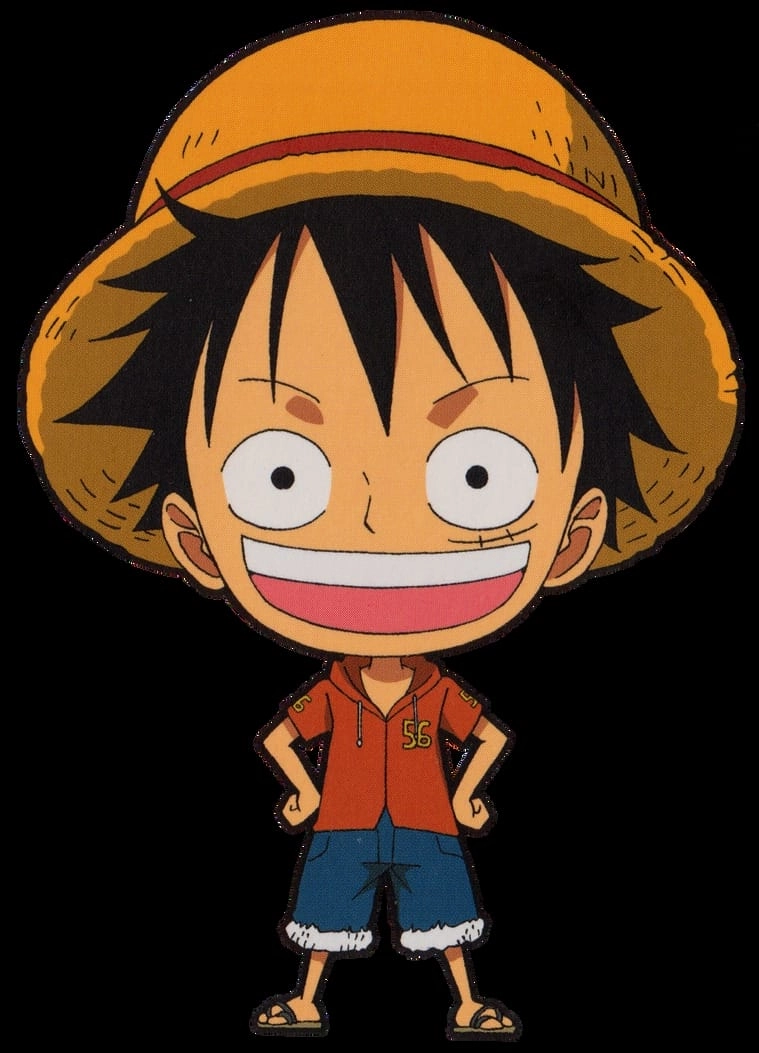 Mẫu Luffy chibi drawing đơn giản
