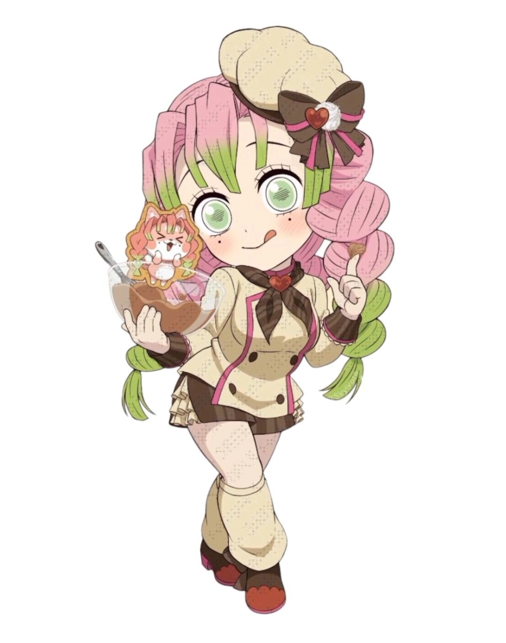 Biểu cảm cute mitsuri chibi đốn tim fan