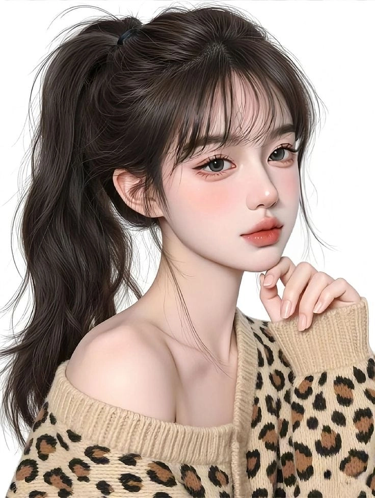 Thiết kế nhân vật gái xinh anime mặc bikini