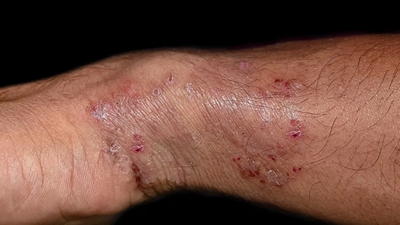 Hình ảnh mảng hồng ban báo trước của bệnh vảy phấn hồng Gibert