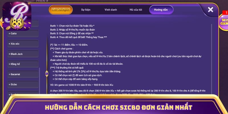 Cách làm quen giao diện và luật chơi trên R88