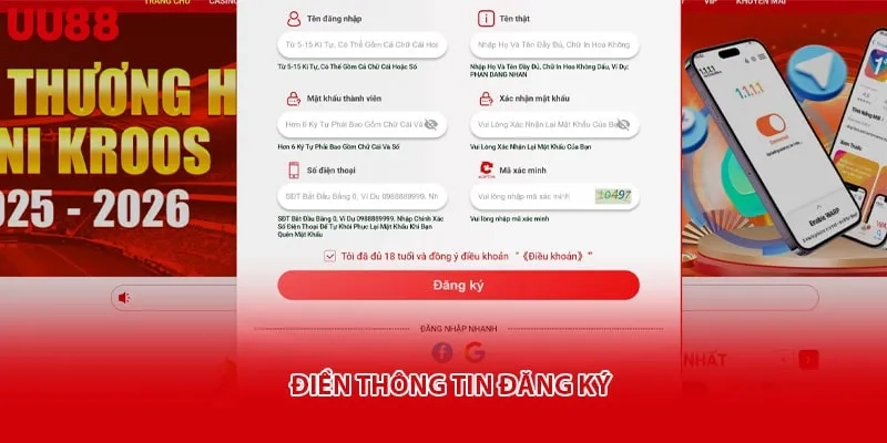 Các Bước Đăng Ký Tài Khoản Qua Link UU88