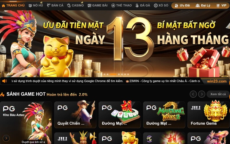 Giới thiệu tổng quan về link vào 23Win