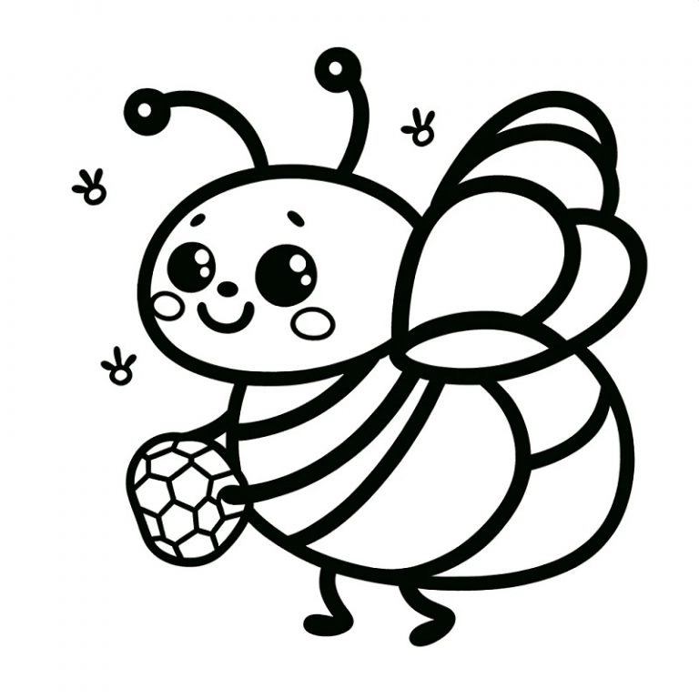 Hình con ong cho bé tô màu dễ thương đẹp