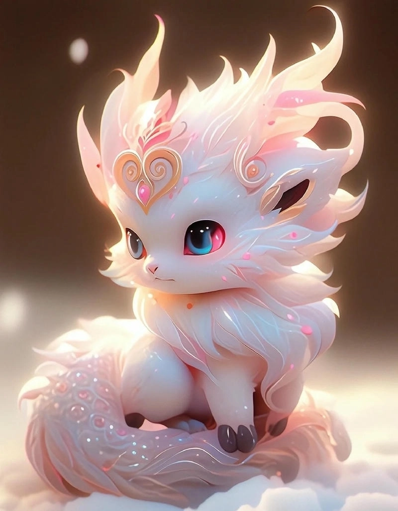 Rồng chibi cute với biểu cảm siêu dễ thương