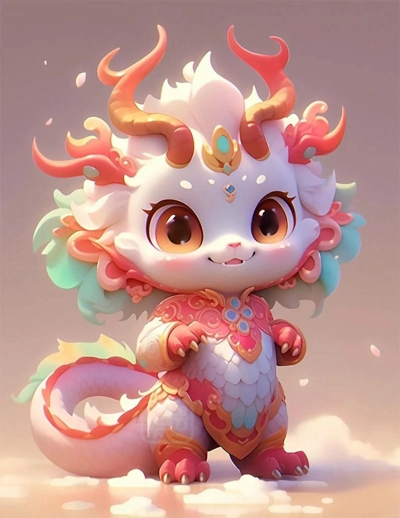 Hình rồng chibi dễ thương phù hợp làm avatar