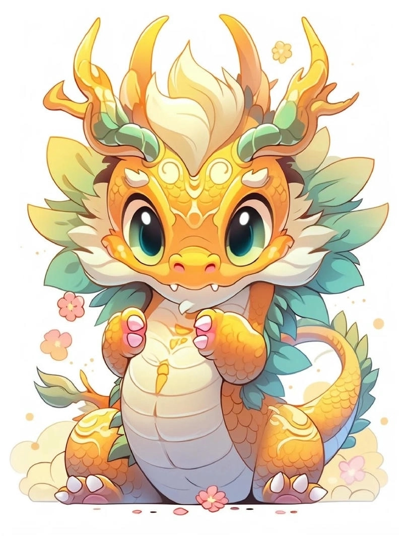 Ảnh rồng chibi cute nhìn là thích ngay