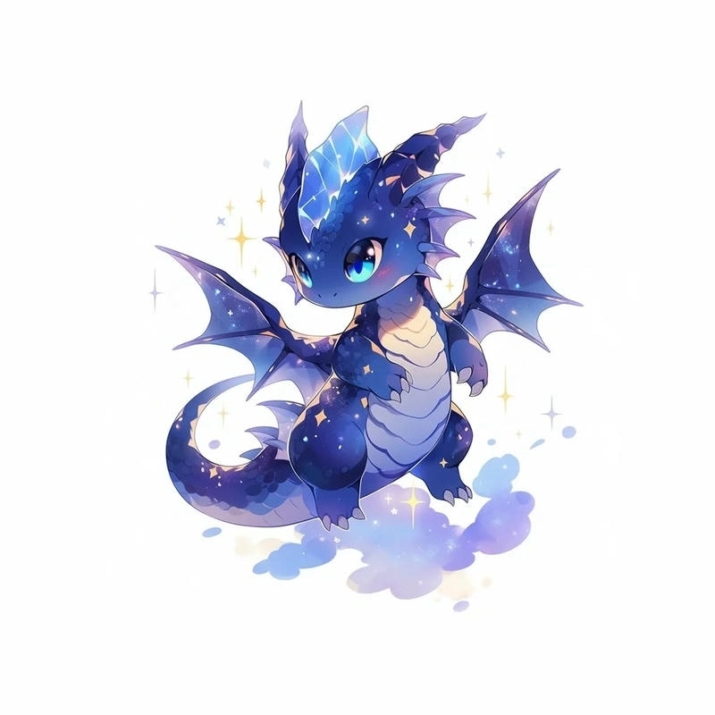 Rong chibi vẽ con rồng phong cách sáng tạo