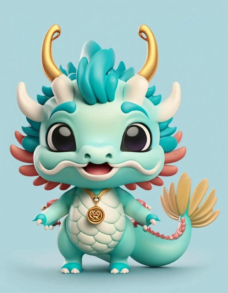 Hình ảnh rồng chibi dễ thương cho người yêu vẽ