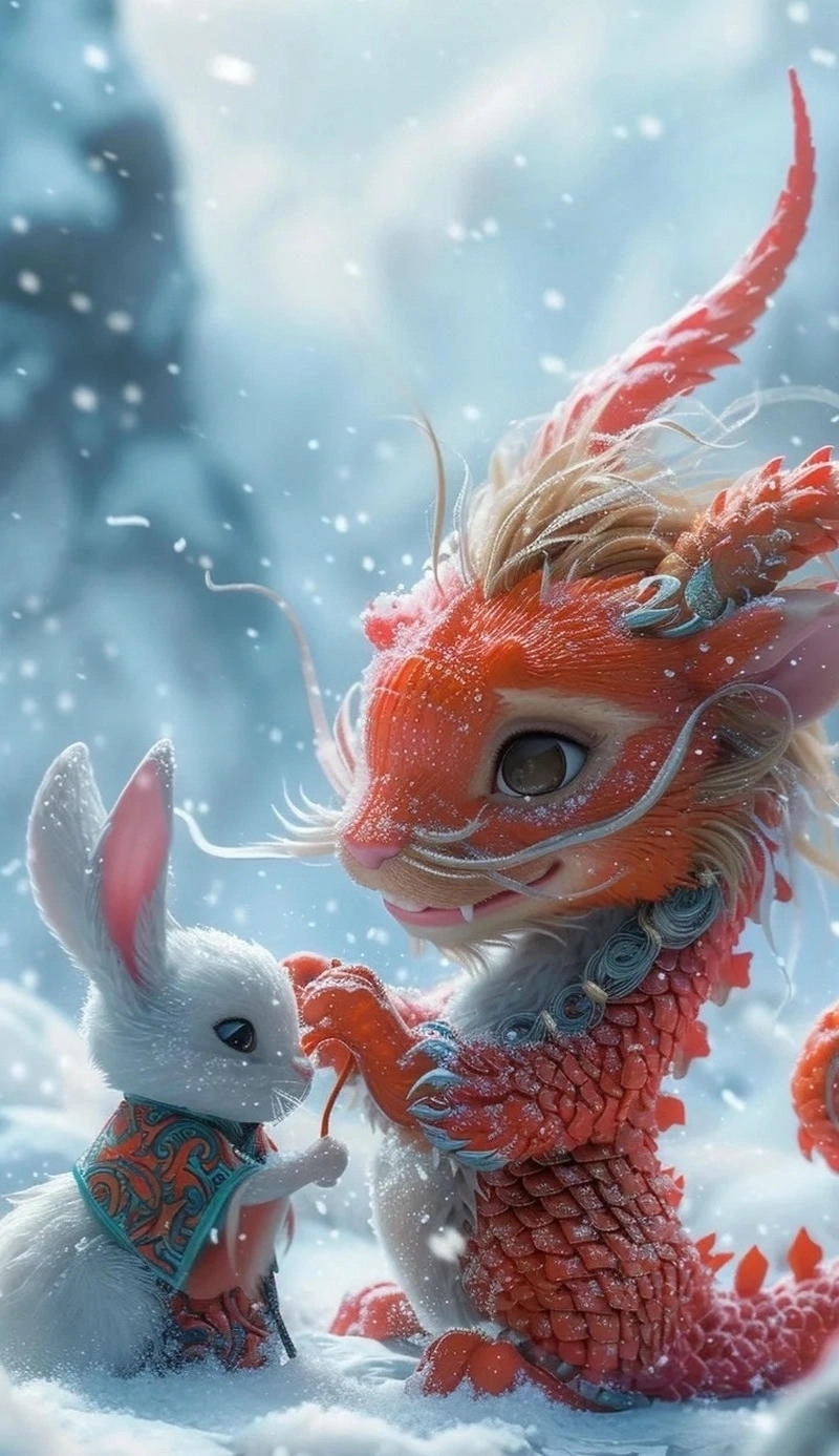 Hình ảnh con rồng chibi phong cách đáng yêu