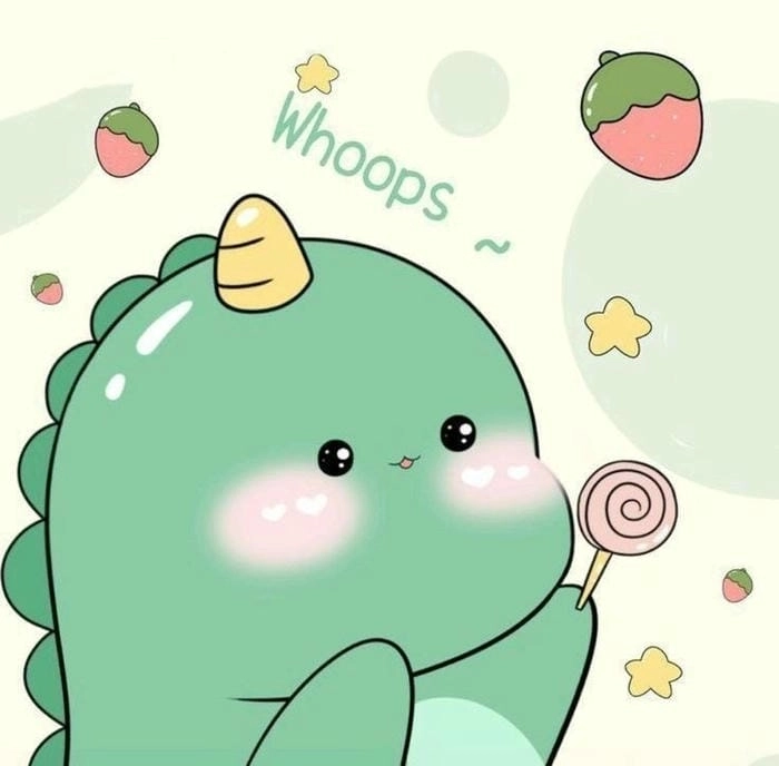 Khủng long chibi dễ thương dễ thương ngọt ngào quyến rũ cuốn hút mê mẩn
