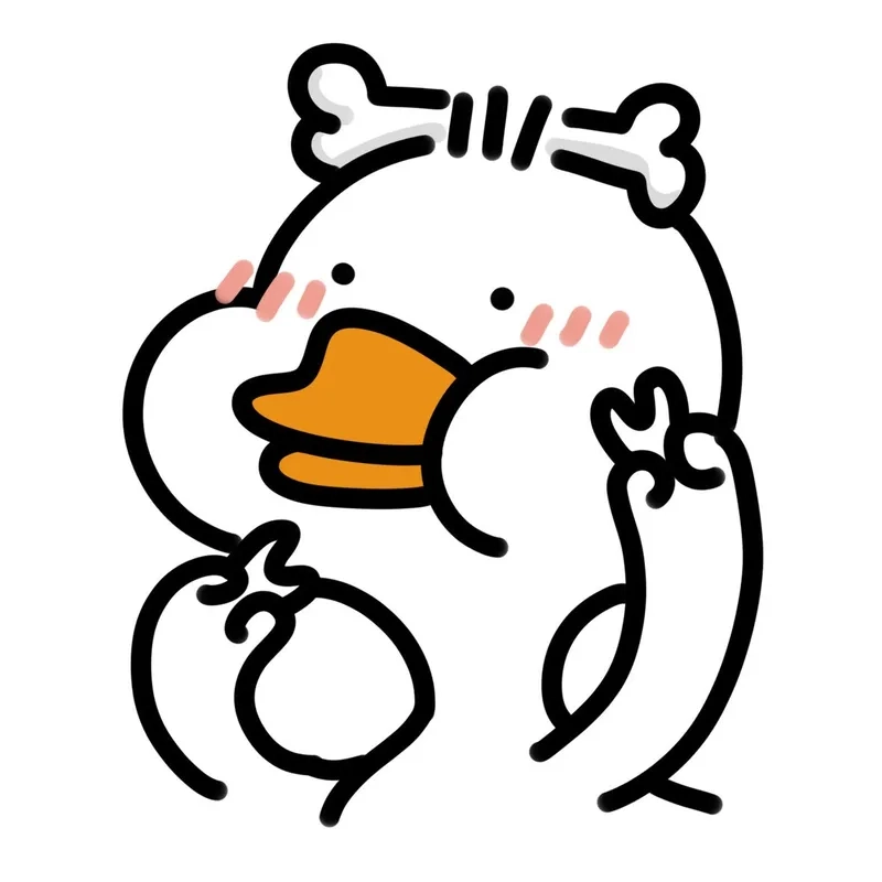 Meme vịt cute weibo dễ thương lan truyền hot