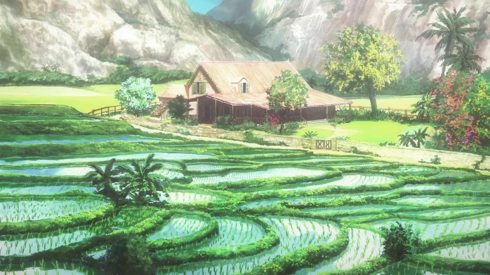 Tranh phong cảnh đồng lúa cánh đồng xanh mướt quyến rũ cuốn hút mê mẩn