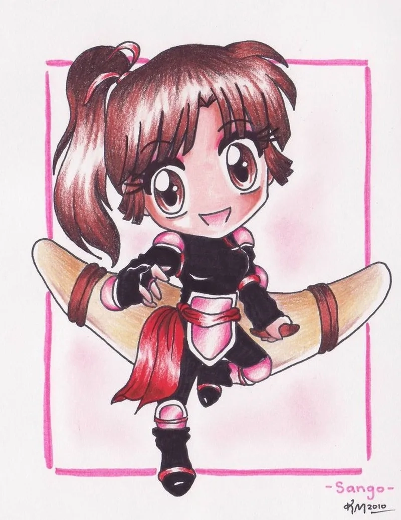 Phong cách nghệ thuật độc đáo được thể hiện qua các tác phẩm Sango chibi art.