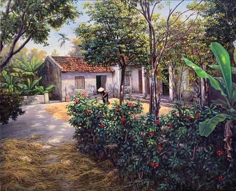 Hướng dẫn vẽ tranh quê hương đơn giản cho người mới bắt đầu hoặc học sinh.