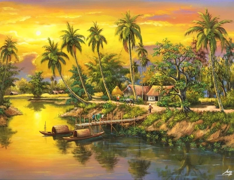 Gợi ý những góc nhìn độc đáo khi thực hiện vẽ tranh đề tài phong cảnh quê hương.