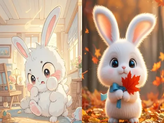 Tổng hợp ảnh thỏ cute chibi đẹp làm avatar mạng xã hội
