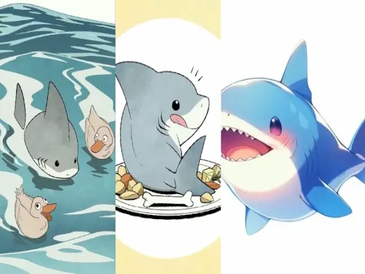 Bộ sưu tập ảnh cá mập chibi đáng yêu và dễ thương nhất