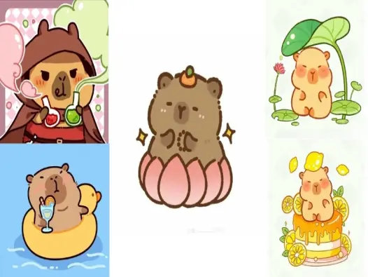 Tổng hợp ảnh cute chibi capybara hot trend mạng xã hội
