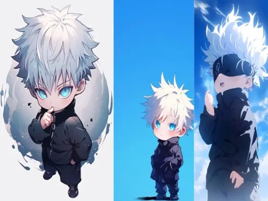 Bộ ảnh Gojo chibi cute làm hình nền cực chất cho fan Jujutsu