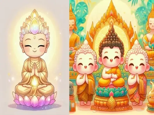 Tuyển tập ảnh Phật chibi cute mang lại năng lượng tích cực