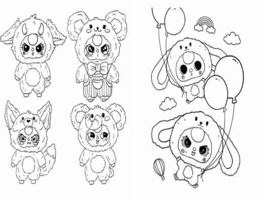 Tuyển chọn tranh tô màu baby three cho bé thỏa sức sáng tạo